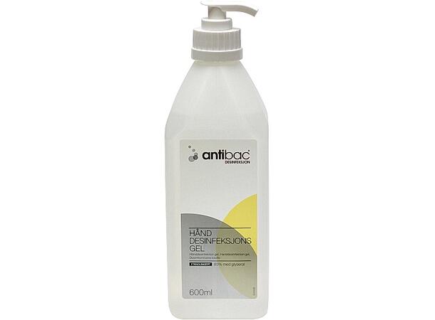 Antibac Hånddesinfeksjon 85% Gel 600 ml Med pumpe